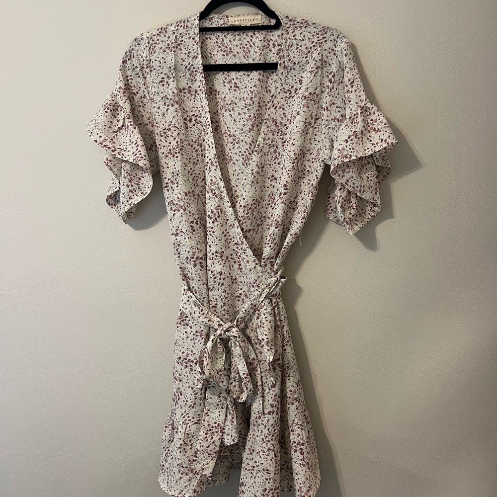 Lovestitch Cream and Pink Floral Mini Dress